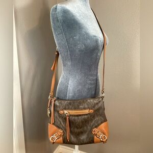 Michael Kors Brown Logo Messenger Crossbody Bag